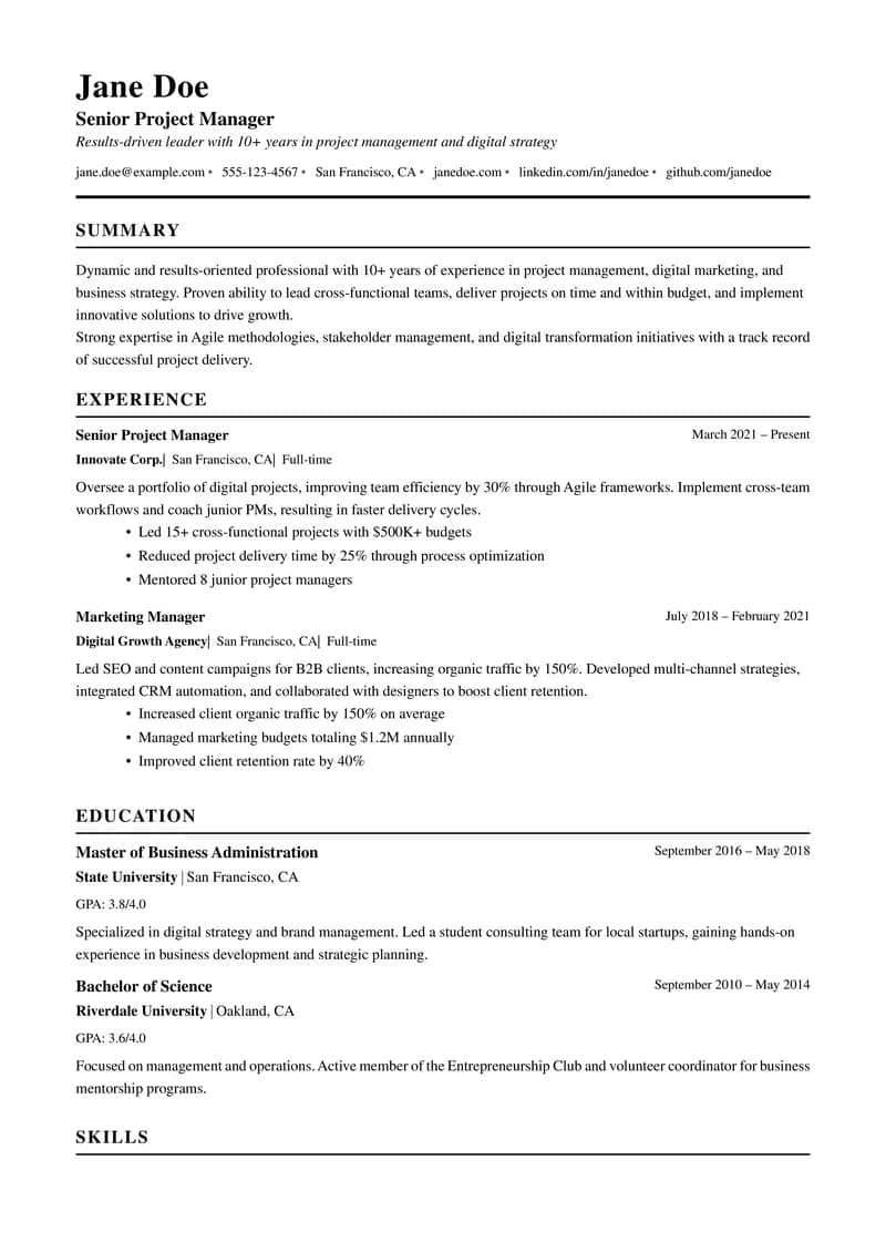 Functional Minimal template