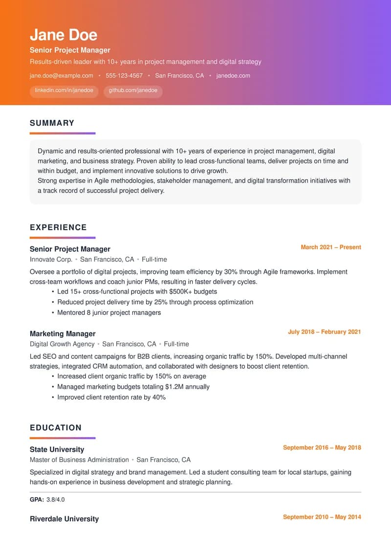 Gradient Flow template