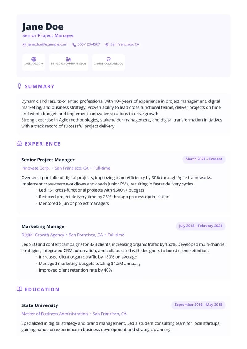 Infographic Modern template