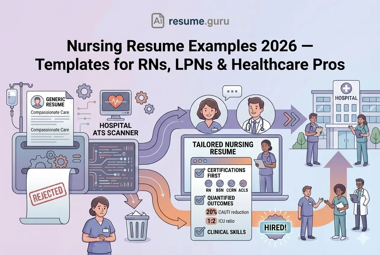 Ejemplos de CV de Enfermería 2026 — Plantillas para RNs, LPNs y Profesionales Sanitarios