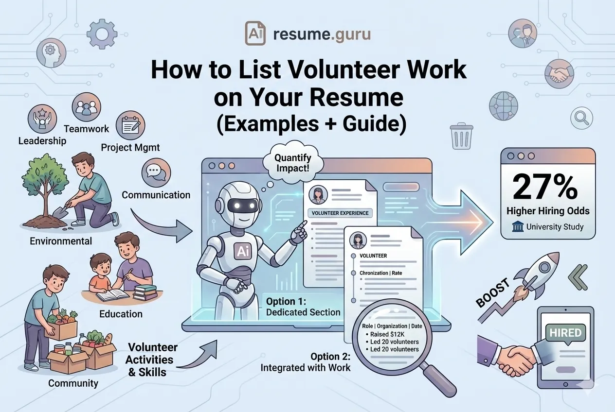 How to List Volunteer Work on Your Resume (Examples + Guide)