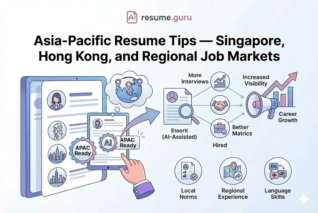 Consejos de CV Asia-Pacífico — Singapur, Hong Kong y Mercados Regionales