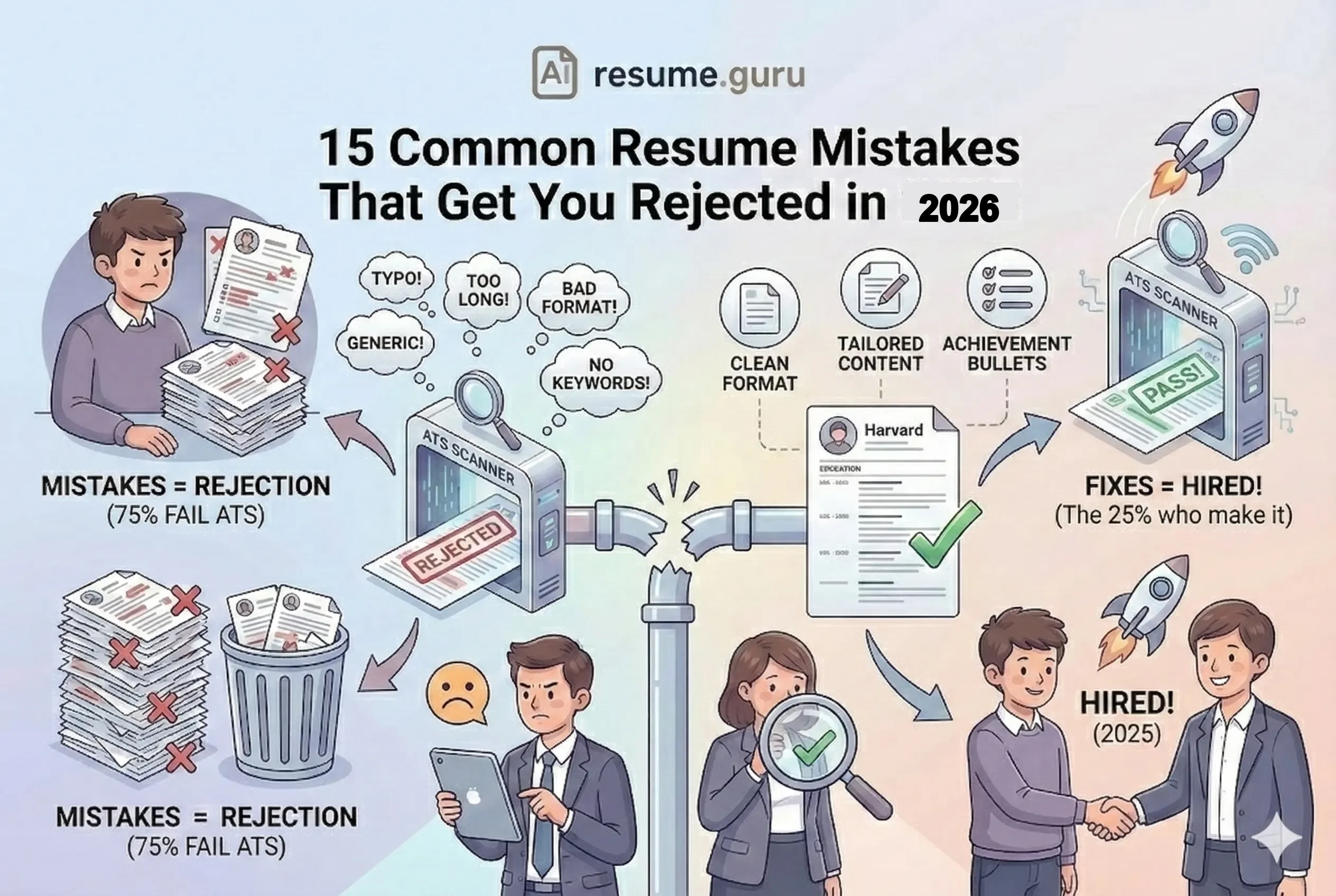 15 Common Resume Mistakes That Get You Rejected in 2026