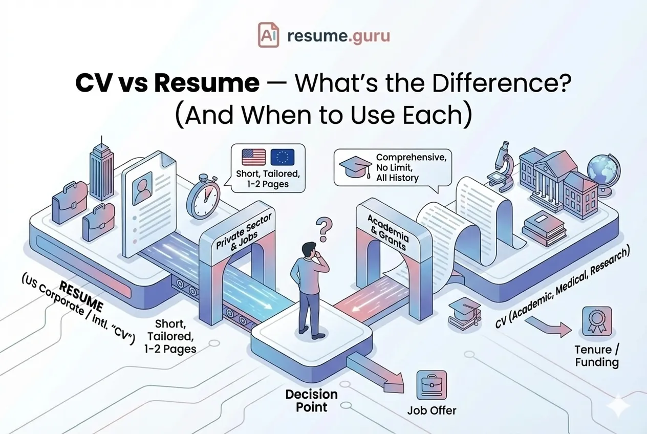 CV vs Currículo — Qual a Diferença? (E Quando Usar Cada Um)