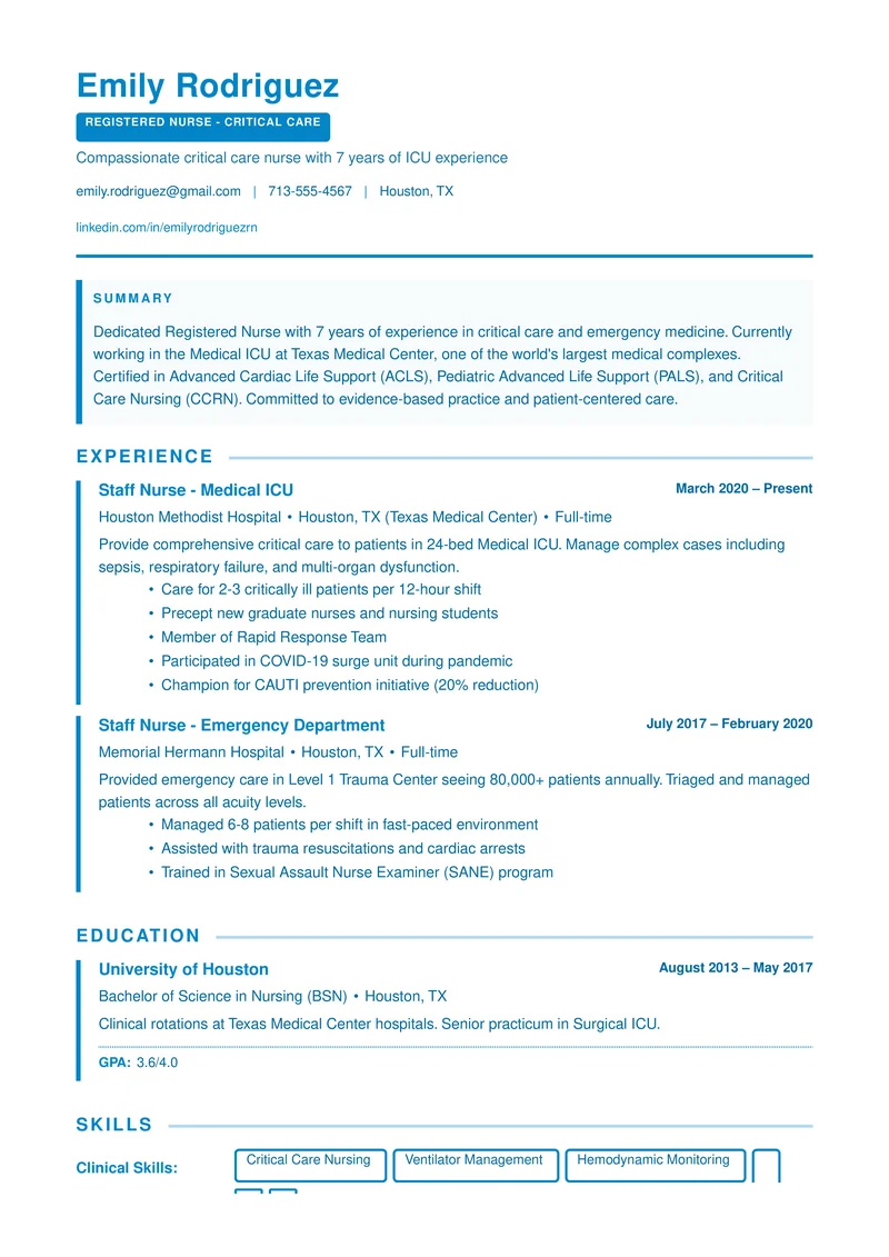 Emily Rodriguez's resume example