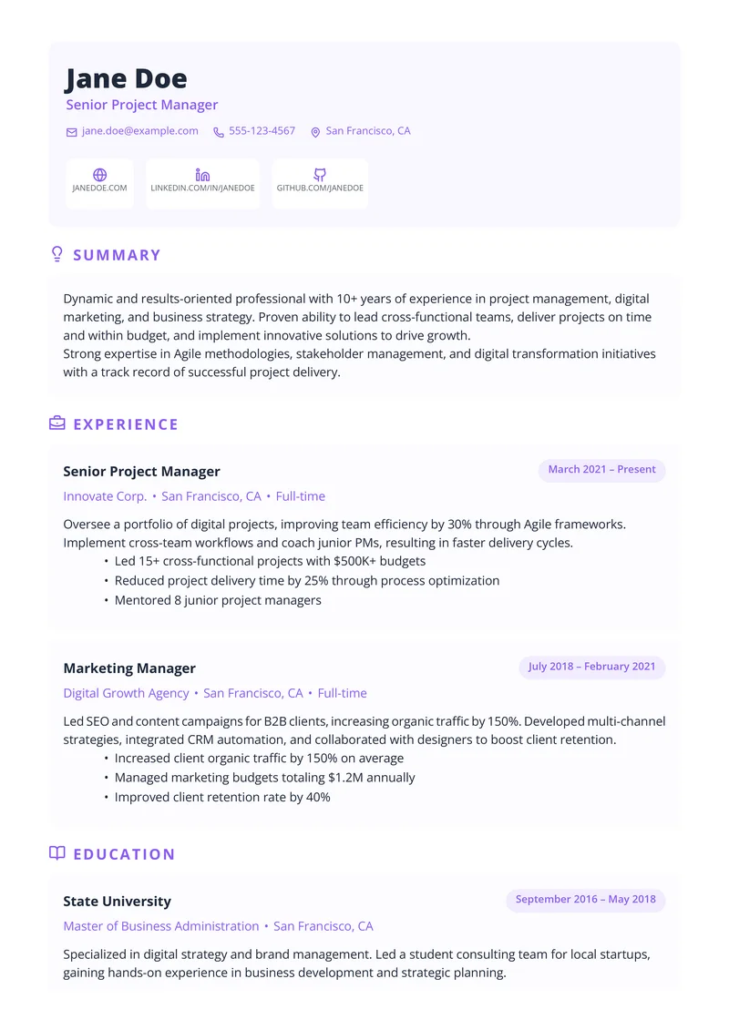 Infographic Modern template