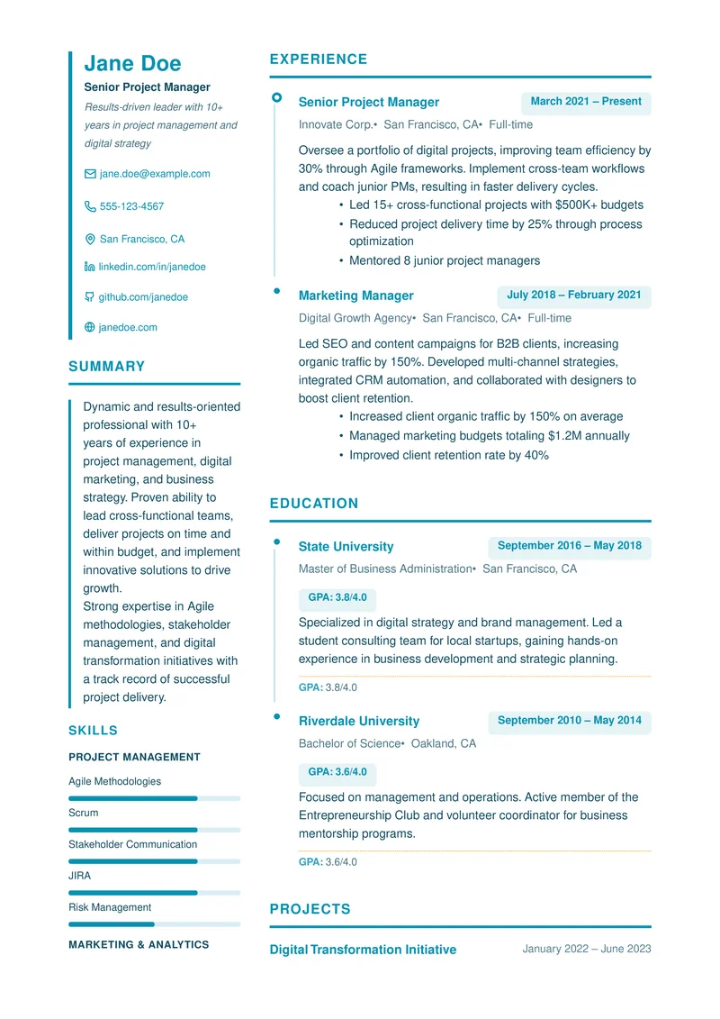 Timeline Connect template